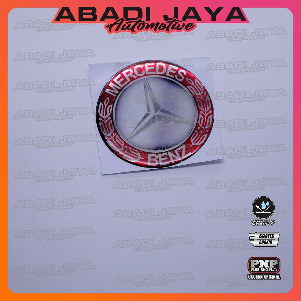 Emblem logo mercedes benz / emblem timbul mercedes benz / sticker mercedes benz / stiker logo merced