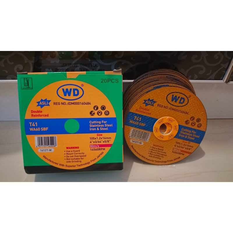 (1 Kotak) Batu Gerinda WD 4 inch batu potong