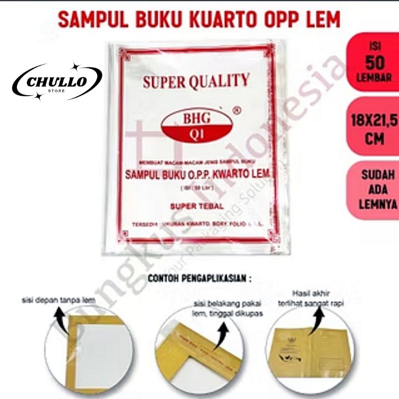 

Sampul Buku tulis plastik Bening OPP // uk kwarto buku biasa ( isi 10 lembar )