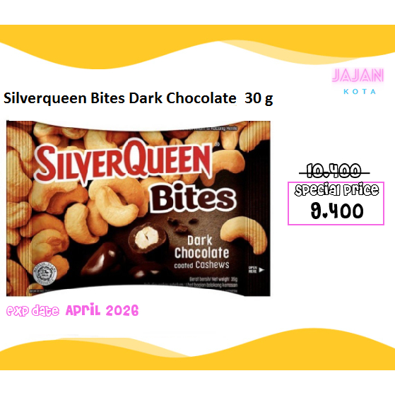 

Silverqueen Bites Dark Chocolate 30 gram