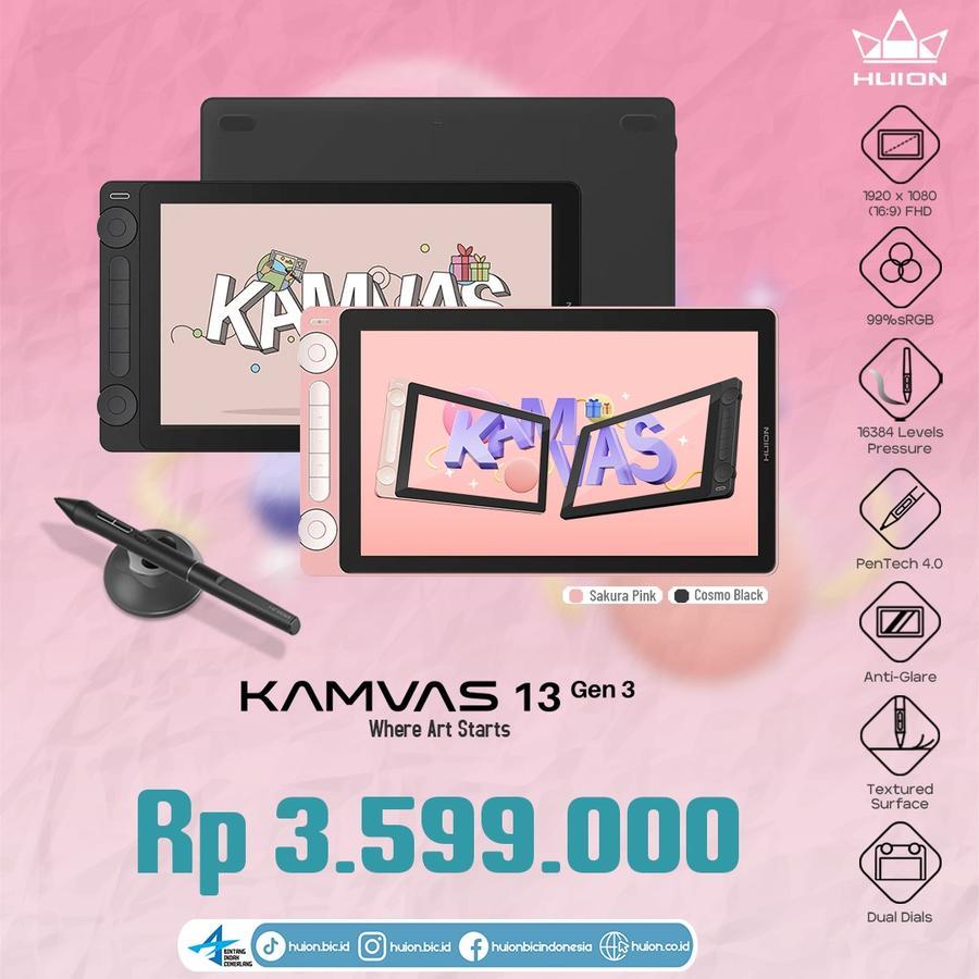 Huion Kamvas 13 Gen 3 Pen Tablet Drawing Display