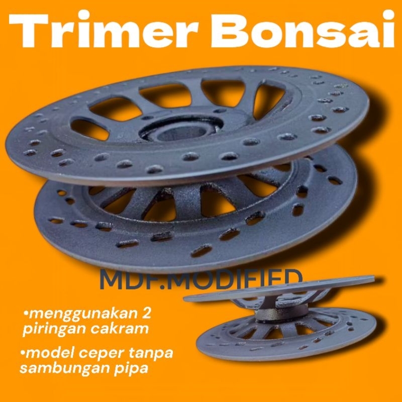 Trimer Bonsai Cakram Doble / Meja Putar Bonsai / Meja Display Bonsai / Tatakan Bonsai / Tremer Bonsa