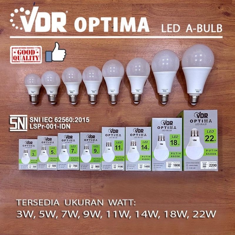 BOHLAM LED 9WATT VDR LAMPU LED OPTIMA 9WATT
