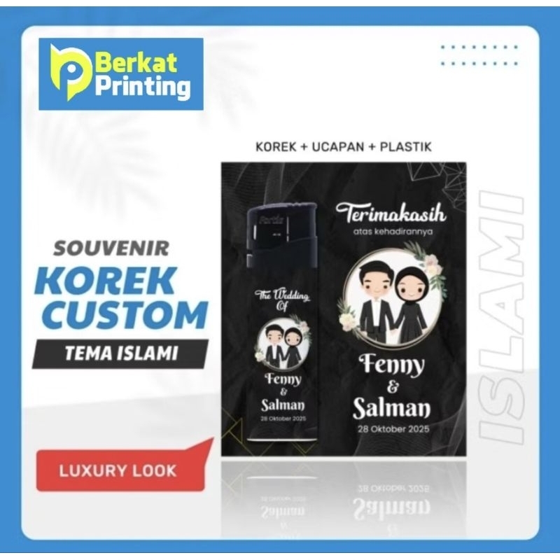 Souvenir Korek Custom | Souvenir Pernikahan Souvenir Murah | Korek Gas Custom