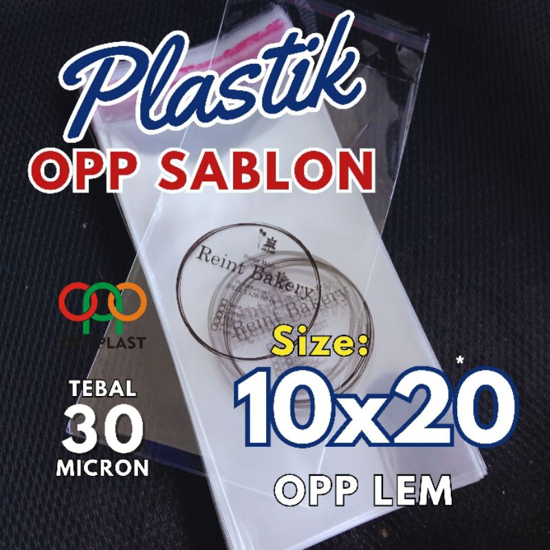 

Plastik OPP 10x20 Sablon 1000 Pcs Tebal 30 Micron