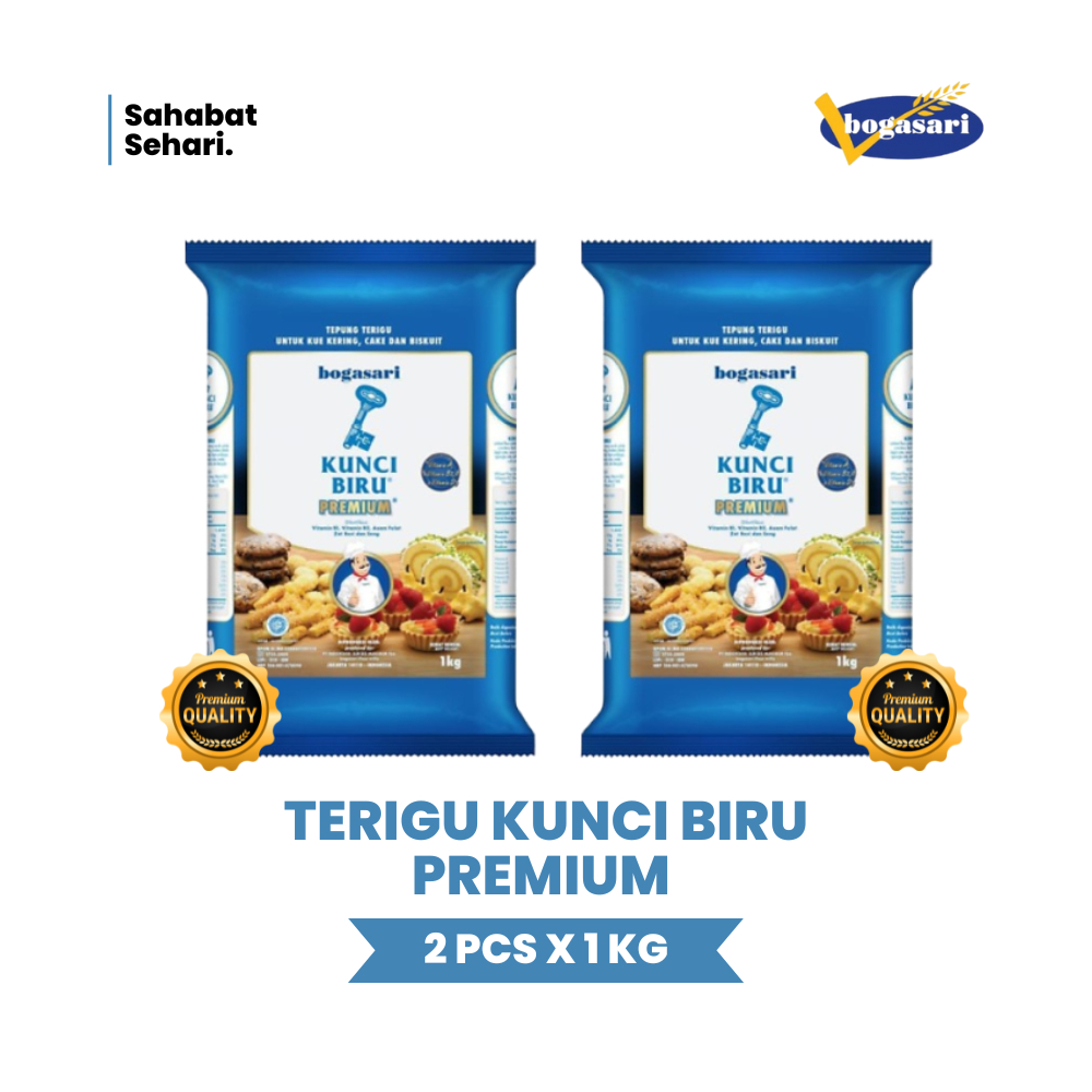 

Paket 2 PCS Bogasari Terigu Kunci Biru Premium - Free Packing Kardus + Bubble Wrap