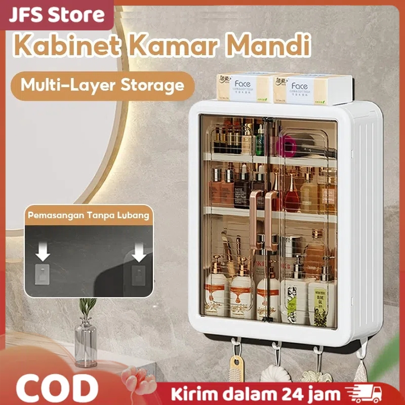 Rak Dinding Tempel Rak Kamar Mandi Tempel Rak Bumbu Dapur Dinding Plastik Dapur Lemari Dinding Anti 