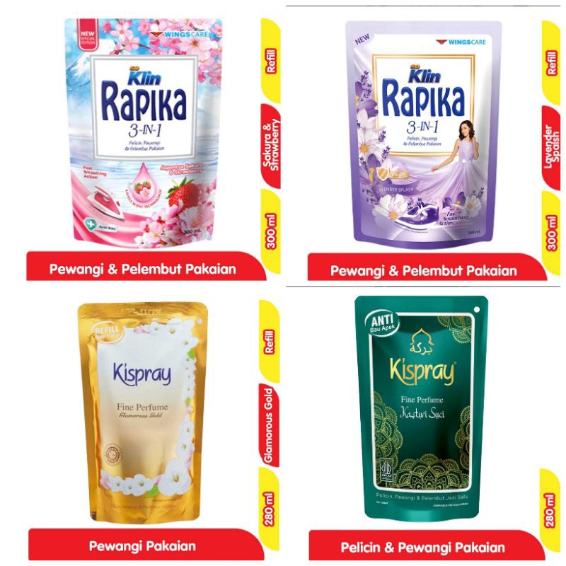 Rapika Luxurios Gold 250ml Rapika pengharum pakaian Rapika Termurah
