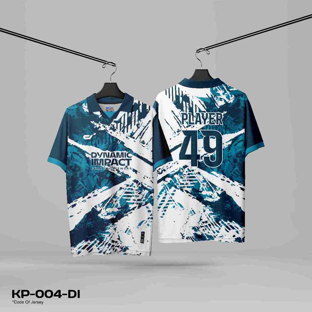 Dynamic Impact Jersey Futsal/ Mancing/ Takraw Custom – Bahan Milano Premium, Full Print(KP-004-DI)