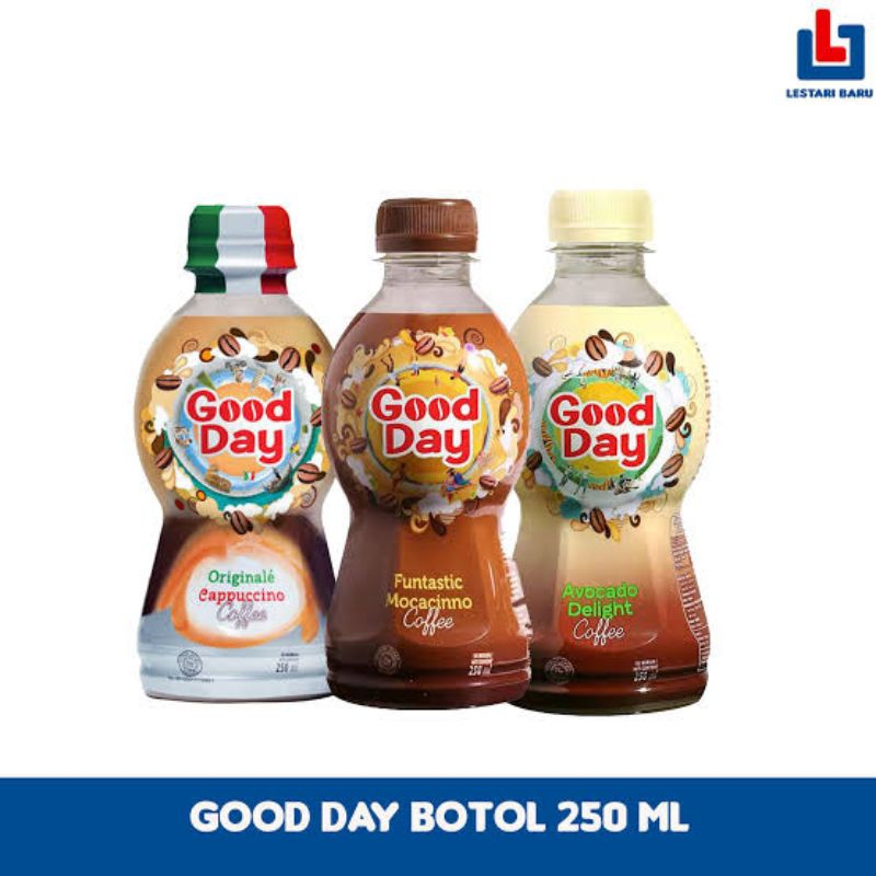 

GOOD DAY COFFEE TIRAMISU BLISS | ORIGINALE CAPPUCINNO | AVOCADO DELIGHT | FUNTASTIC MOCHACINNO NETTO 250 ML