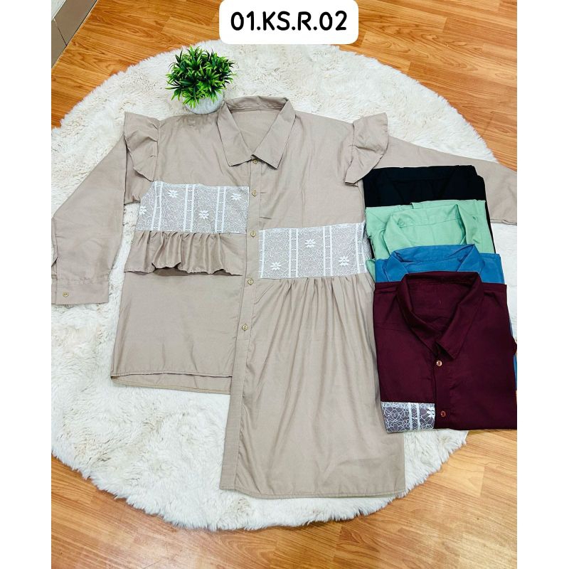 CANTIK ATASAN TUNIK RENDA KOREA ATASAN POLOS