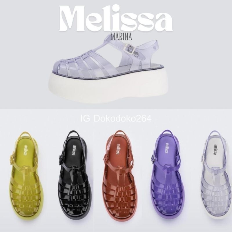 TERMURAH SANDAL BANGKOK Sepatu sendal Melissa Marina Wedges Women / sandal tali Wedge Kualitas Premi