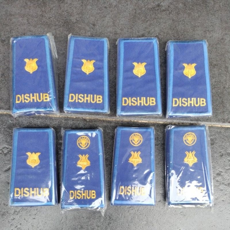 pangkat dishub 3d lis biru/tanda pangkat dishub