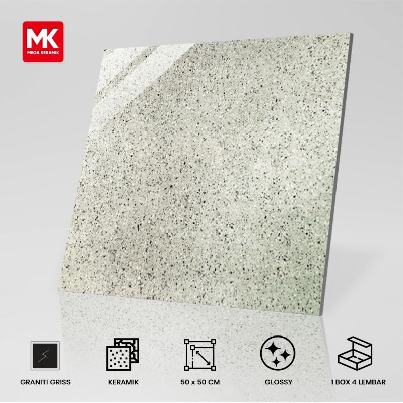 Keramik Lantai Glossy Graniti Griss 50x50