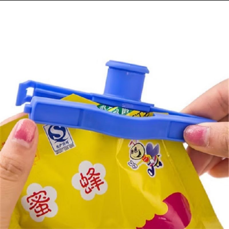 KLIP SEGEL PLASTIK PENUTUP MAKANAN DENGAN CORONG / PENJEPIT KEMASAN BUNGKUS MAKANAN RINGAN