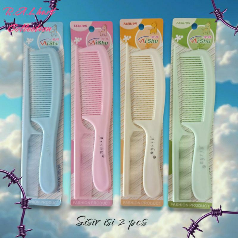 Sisir Gagang Motif Set (2pcs) aishu