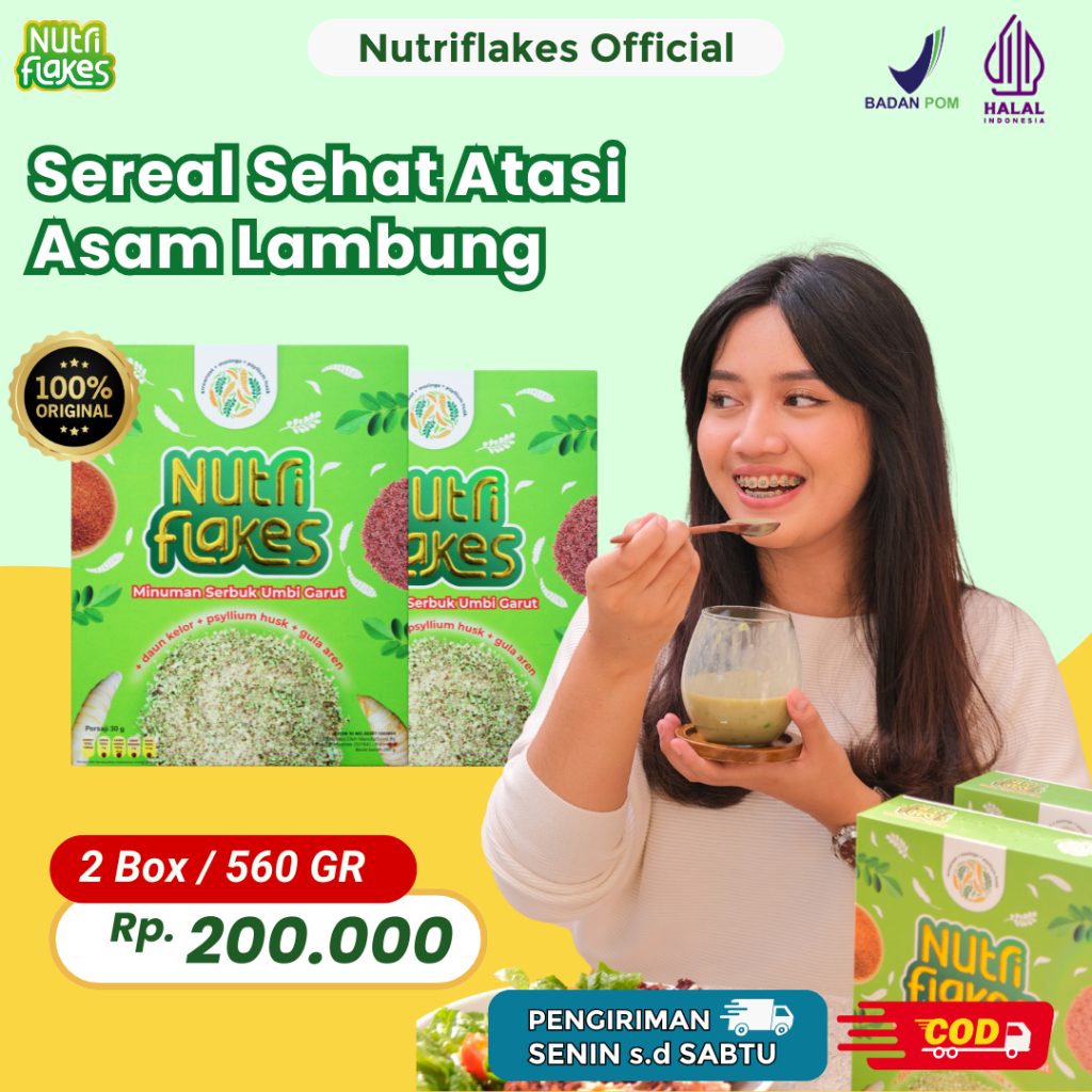

Nutriflakes 2 Box Obat Asam Lambung Original