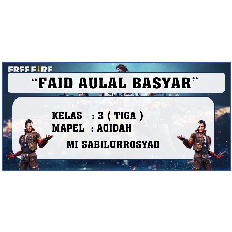 

STIKER NAMA CUSTOM BUKU MOTIF FREE FIRE ISI 12
