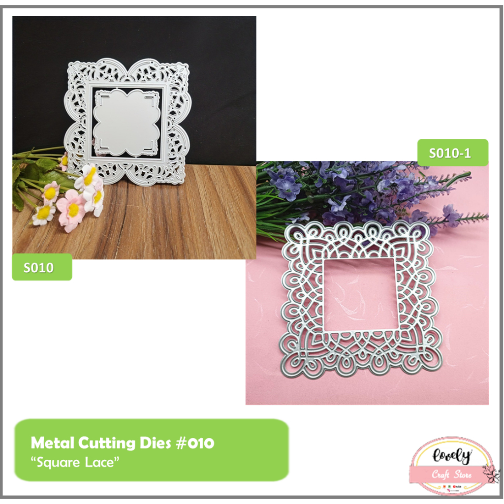 

LovelyCraftStore | Metal Cutting Dies #10~ Mold Stencil Metal 2pcs/set, Cetakan Stensil bentuk square frame untuk bahan mahar, dekorasi, journal, scrapbooking, cards, art deco, etc
