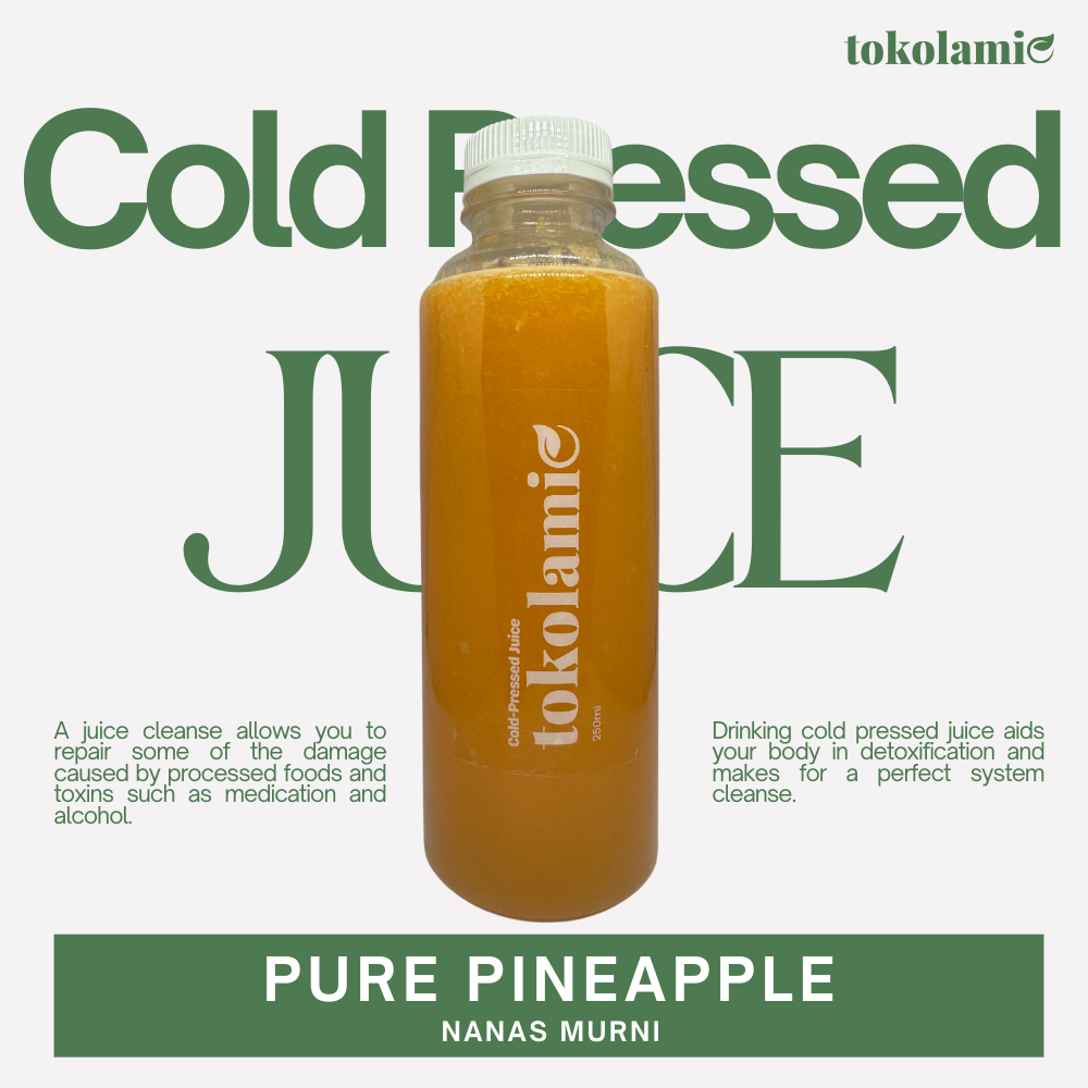 

Cold Pressed Juice - Pure Pineapple - Jus Sehat Detox Diet Natural Sayur Buah 250ml - Tokolamie