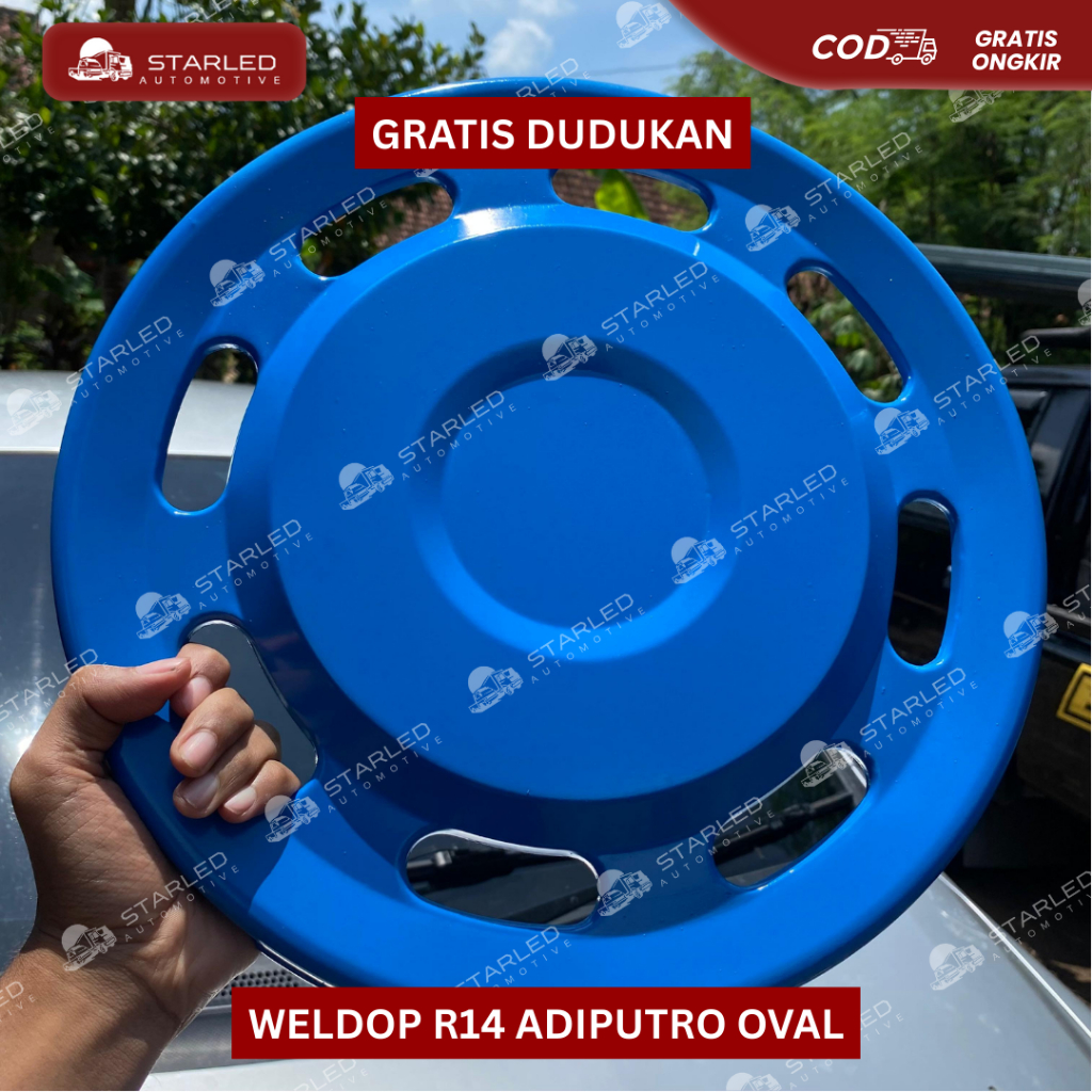 (1 BIJI) WELDOP ADIPUTRO OVAL RING 13 RING 14 BONUS PANGKON DUDUKAN WILDOP R14 R13 WHEELDOP CAT WARN