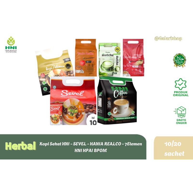 Kopi Sehat HNI - Coffe HNI - Sevel - 7elemen - Hania / HNI HPAI BPOM - PRODUK ORIGINAL HNI