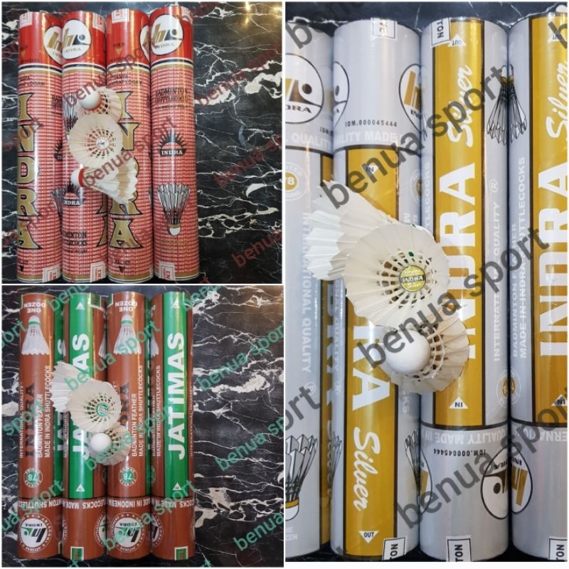 SHUTTHLE COCK BADMINTON KOK BULUTANGKIS INDRA SILVER DAN JATIMAS ORIGINAL PRODUK INDRA