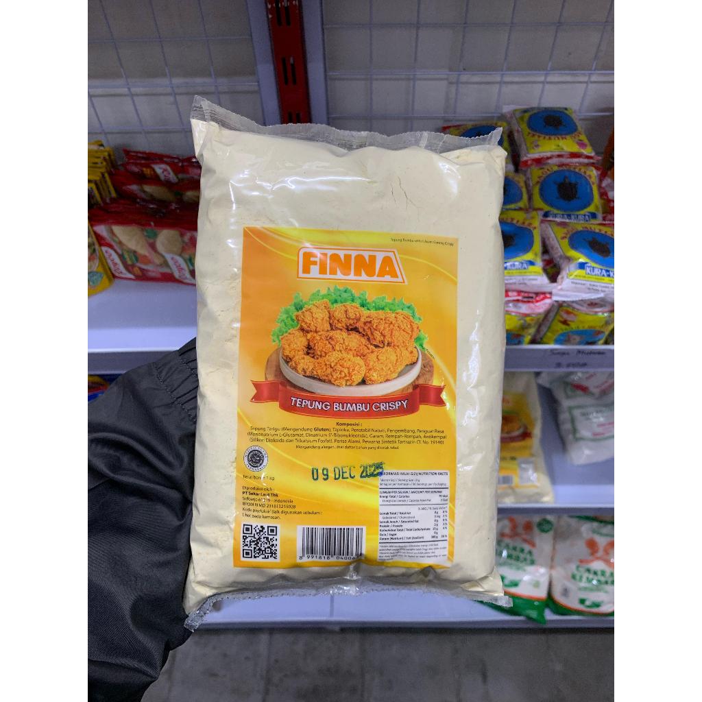 

Tepung Bumbu Crispy Finna Kemasan 1Kg/Finna Tepung Bumbu Crispy 1 kg – Ayam Goreng Krispi