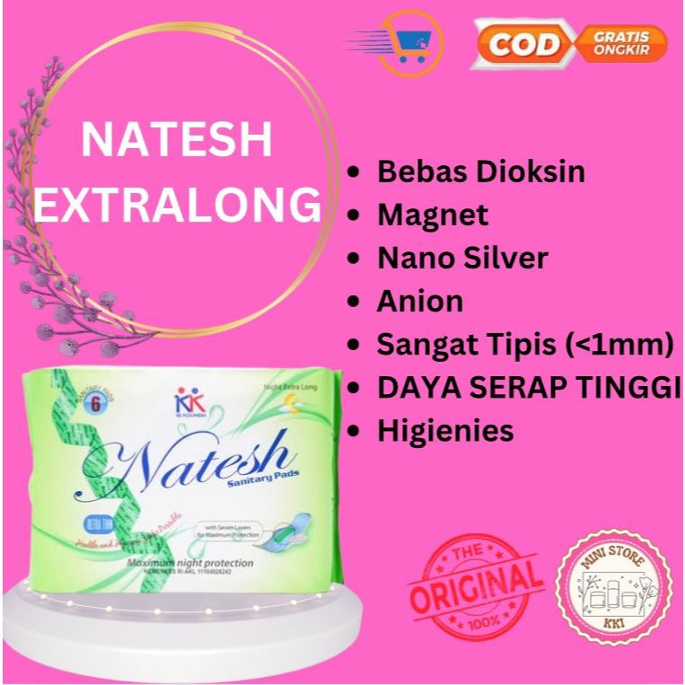 Natesh Pembalut Natesh Extra Long Original KK Indonesia