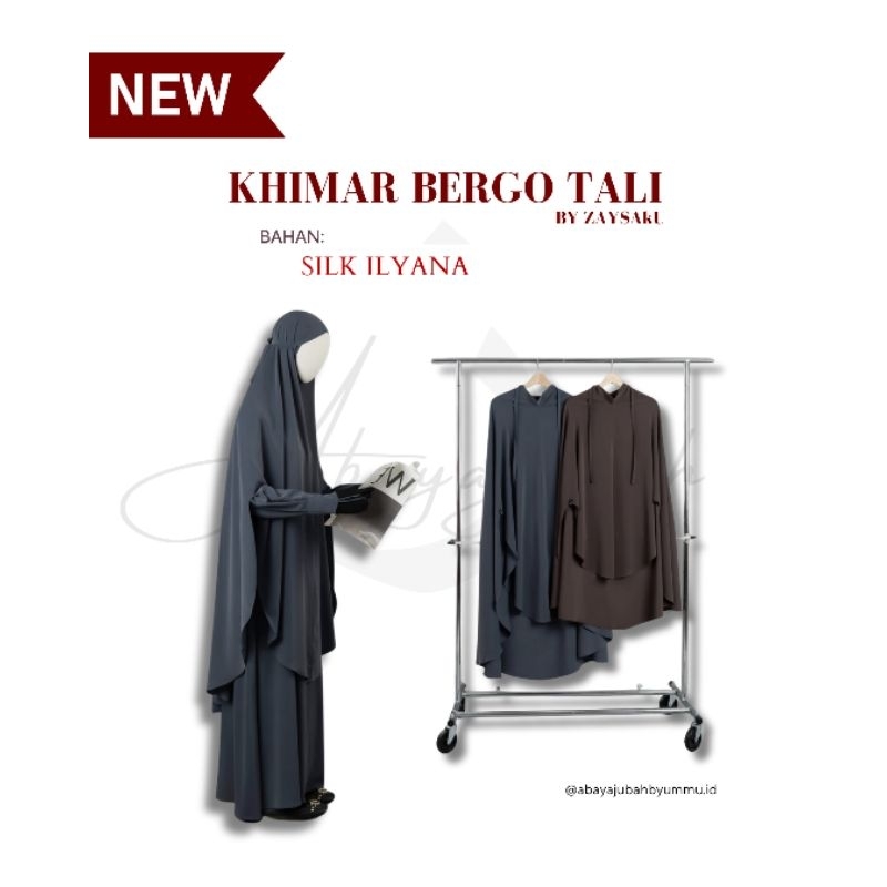 KHIMAR BERGO TALI  BY ZAYSAKU (SILK ILYANA)