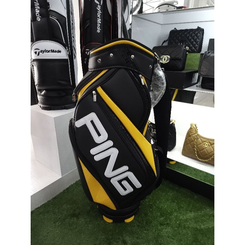 Tas Golf PINGG Golf Cart Carry Bag Bahan kulit Tahan Air