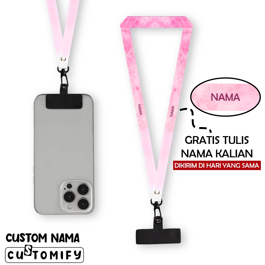 

Lanyard Custom Nama Tali Gantungan Nametag Lebar 1,5 cm Printing 2 Sisi Design 23 - Customify