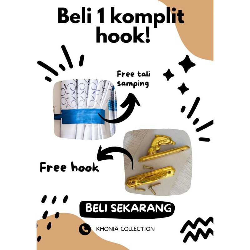 GORDEN PONY PINTU DAN JENDELA HARGA ECER / PERLEMBAR ( FREE HOOK DAN TALI SAMPING )