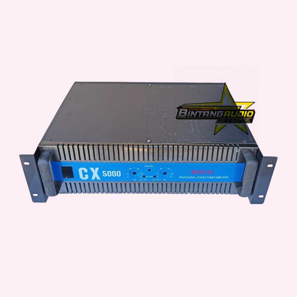 Box Power Amplifier BOSTEC CX5000 2 Channel / Bok Power Sound System 2 Chanel Bahan Plat Besi