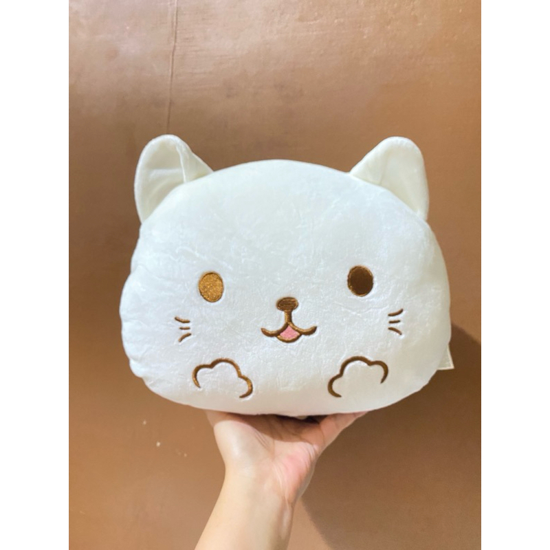 Boneka Bantal Karakter Kucing Putih Lucu size 32x25cm Original / Boneka bantal Karakter Kucing / Bon
