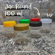Toples/jar plastik 100 ml round PET