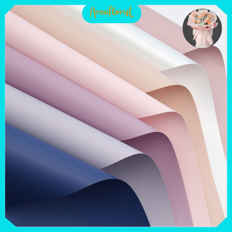 

KB04 Kertas Buket Polos Solid Full Color Cellophane Plain Soft Pastel