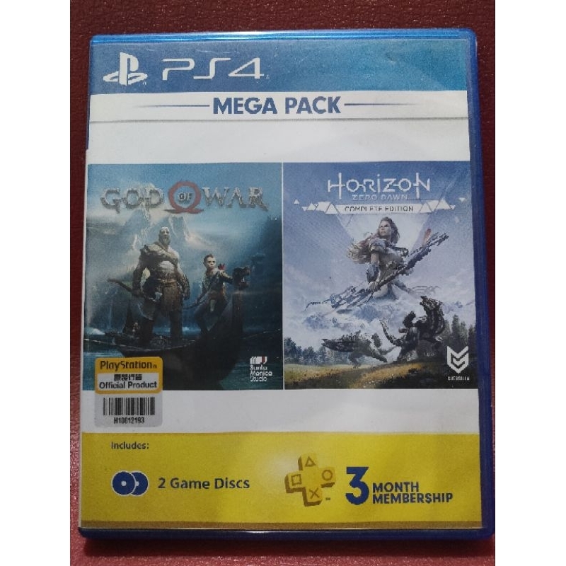 BD CD KASET ORIGINAL PS 4 - BUNDLE 2 in 1 God of War dan Horizon Zero Dawn Complete Edition REG 3 US
