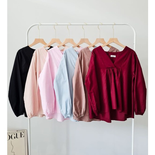 Maroo - Hara Top / Atasan Wanita Lengan Panjang / Blus Wanita / Blouse Oversize
