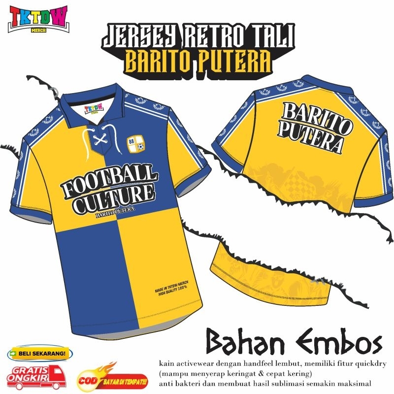 JERSEY SUPORTER ( BARITO PUTERA ) RETRO TALI