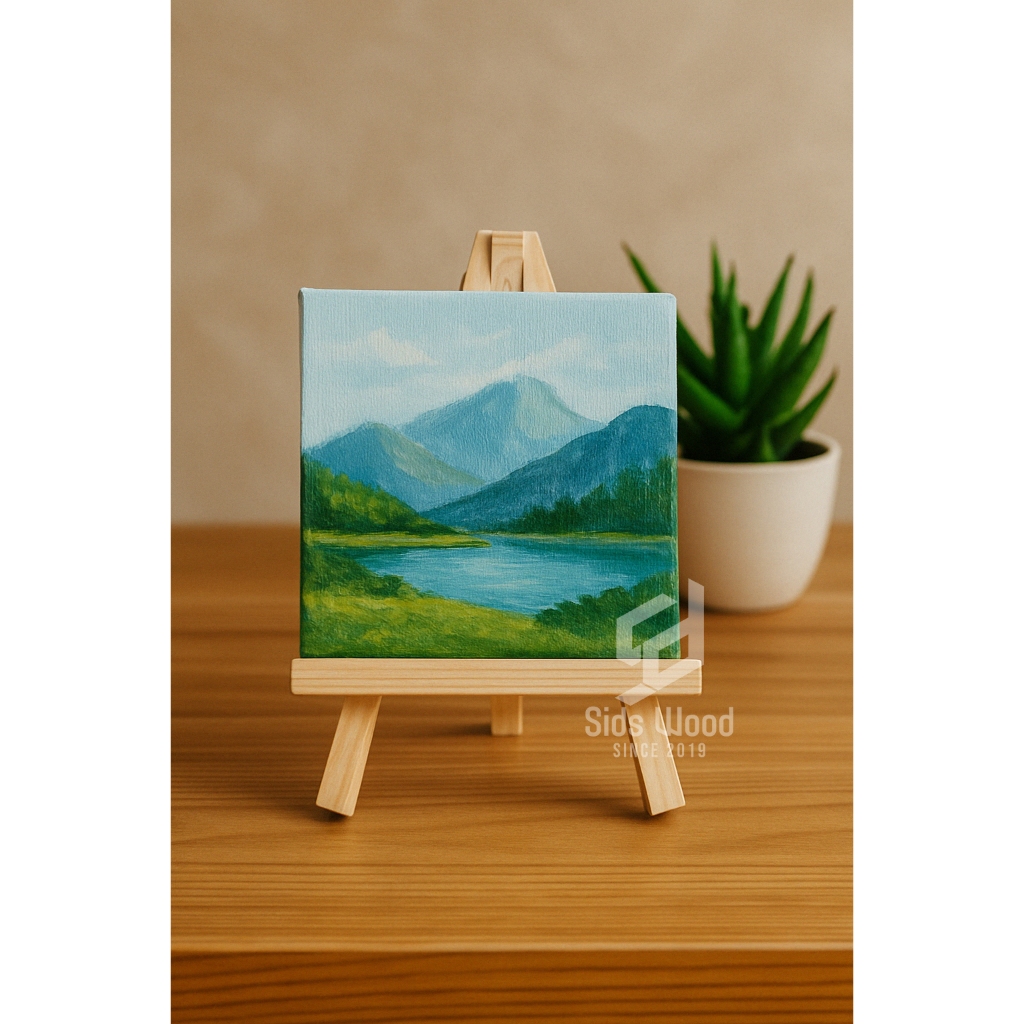 

SidsWood [SE1812] Stand Easel / Stand meja Kayu Jati belanda Penyangga foto 18x12 cm