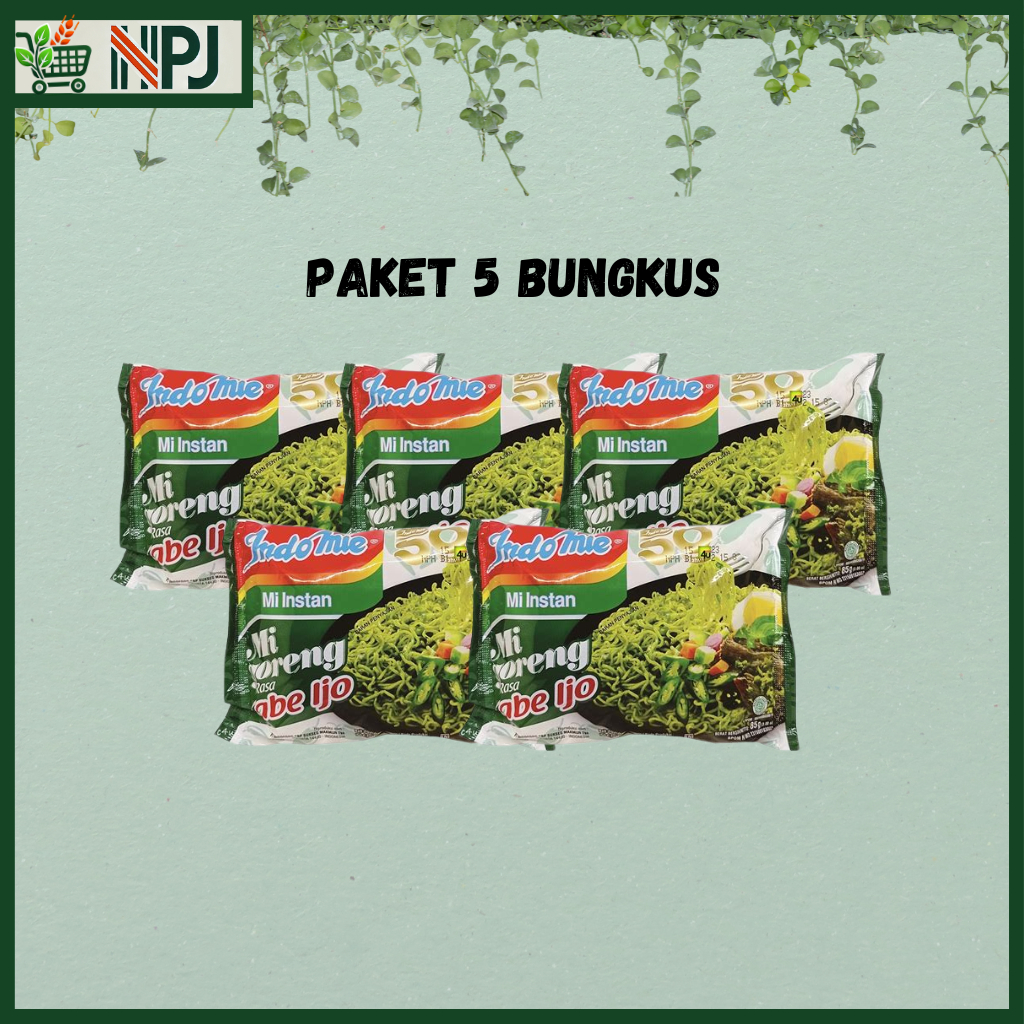 Paket Indomie Goreng Cabe Ijo – Mi Instan Pedas Gurih – Isi 5pcs / 20pcs