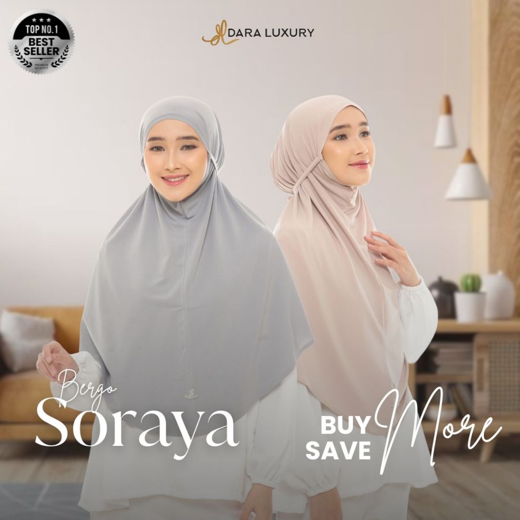 Dara Luxury | Soraya | Hijab Bergo Polos Tali Jersey Premium ITY