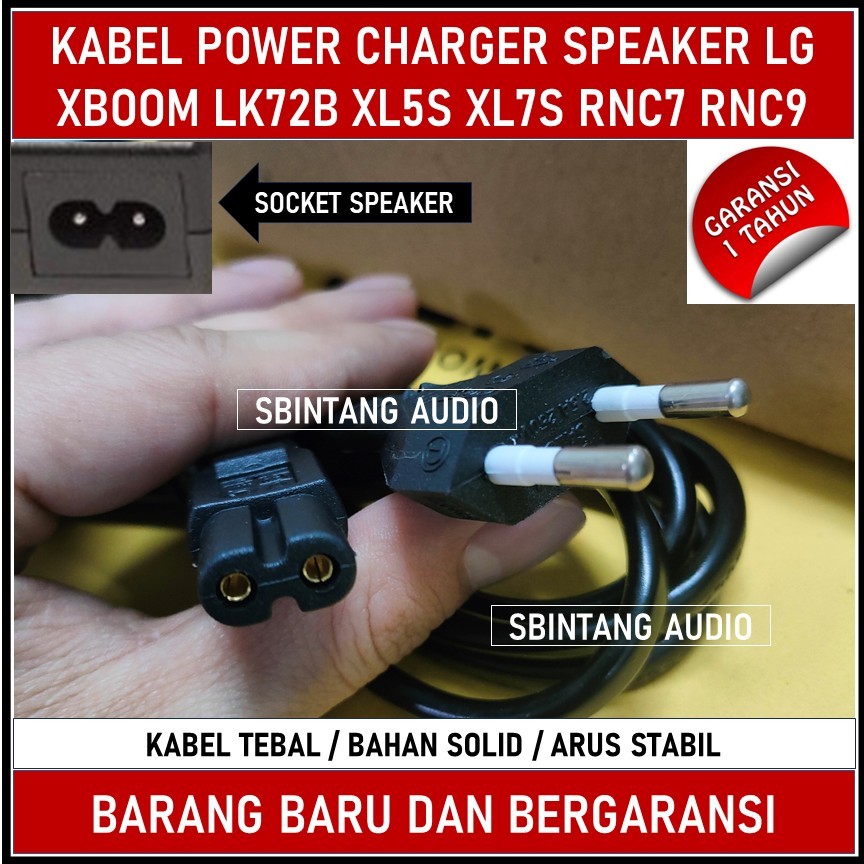 Kabel power charger SPEAKER LG XBOOM LK72B XL5S XL7S RNC7 RNC9 Series