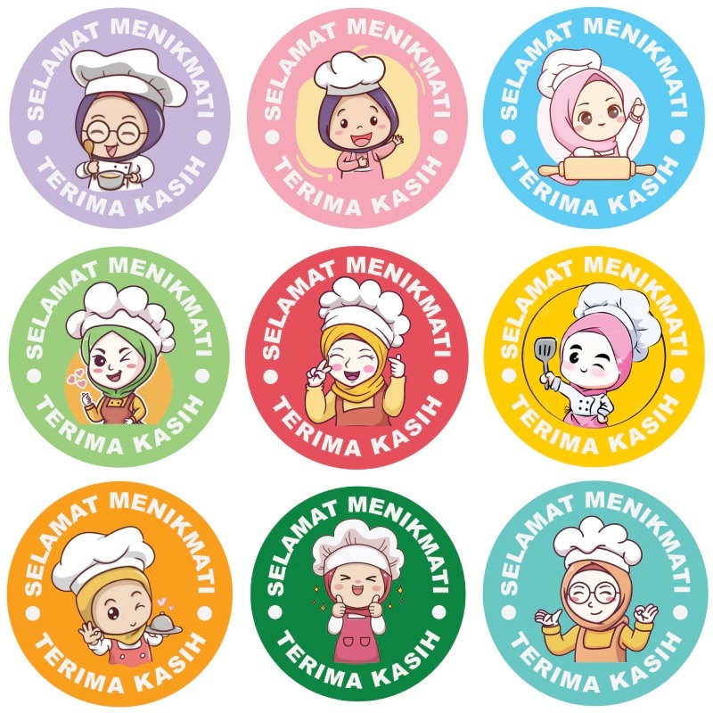 500 Pcs Stiker Roll Selamat Menikmati / Sticker Selamat Menikmati