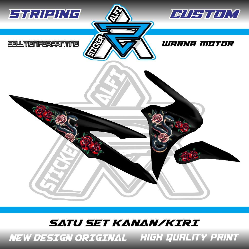 STRIPING VARIASI MOTOR HONDA BEAT DELUXE 2024 STICKER MOTIF SIMPEL KARAKTER MURAH CUSTOM RACING