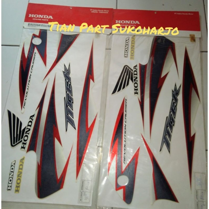 Striping tiger revo putih original AHM