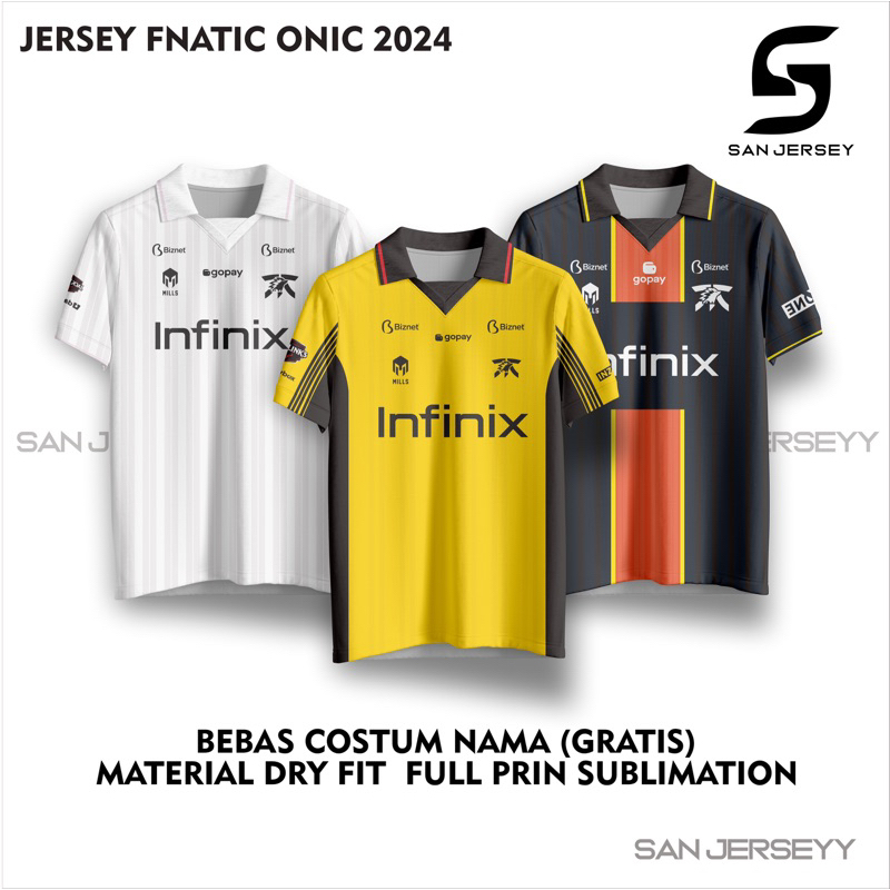 Jersey FNATIC ONIC 2024 full printing