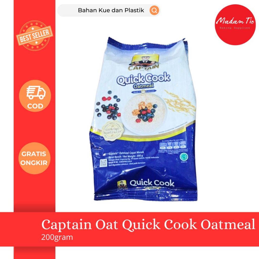 

Captain Oat Quick Cook Oatmeal 200gram