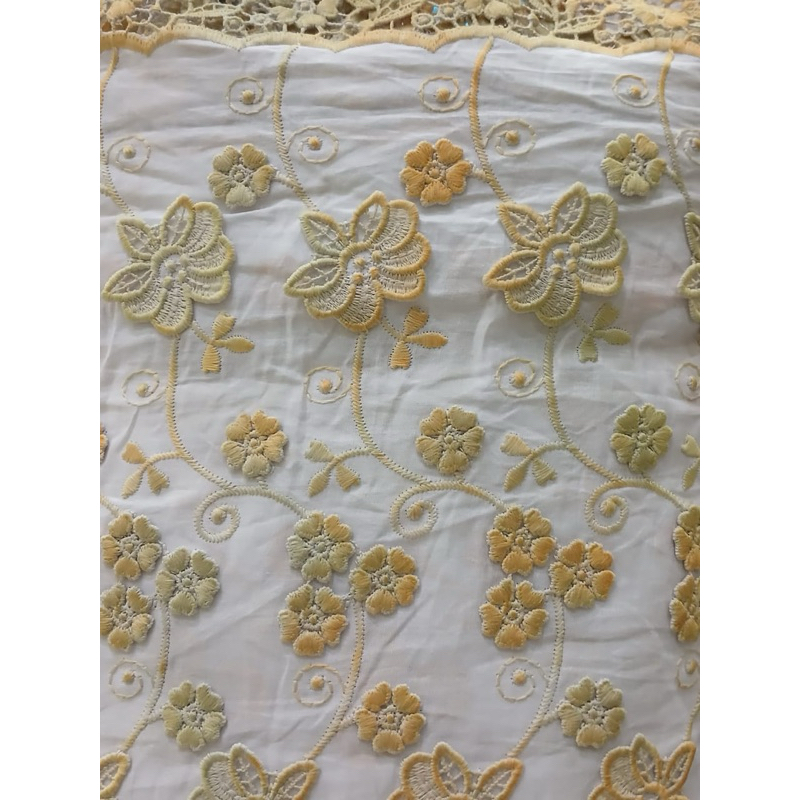 kain katun bordir | kain mukena | kain katun bordir 1.15meter